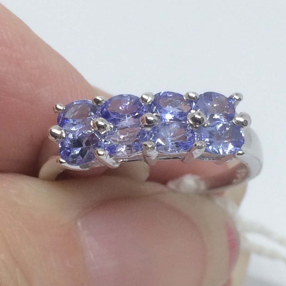 ❤️💯% REAL STERLING SILVER TANZANITE RING😍😍